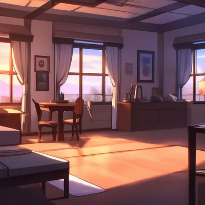 Фон комнаты для визуальной аниме …» — создано в Шедевруме