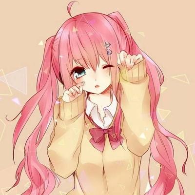 Картинки аниме с розовыми волосами