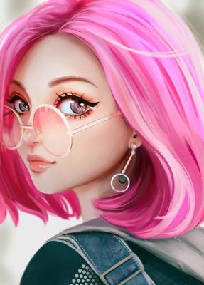 девушка с розовыми волосами арт: 10 тыс изображений найдено в  Яндекс.Картинках | Anime art girl, Art girl, Girly art