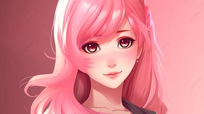 Аниме девушка с розовыми волосами и…» — создано в Шедевруме