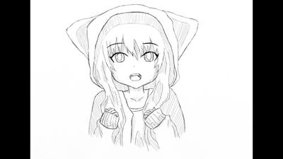 рисуем аниме девушку / fast draw anime girl (3) - YouTube
