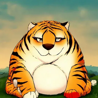 Аниме-персонаж, стоящий перед гигантским белым тигром | Премиум Фото