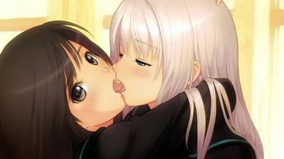AIGC - две девушки из аниме,которые целуются на скамейке - Hayo AI tools