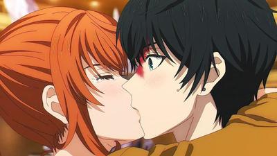 Красивые картинки аниме, где персонажи целуются