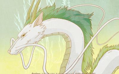 Картинки Spirited Away белый дракон Аниме