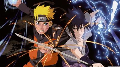 Free Photo Prompt | Naruto Sasuke Retro Ghibli Animation 80s DVD Screengrab