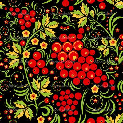Самое красивое русское народное творчество | Рисунки роз, Фоновые узоры,  Стиль живописи