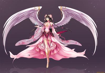 Anime ангела иллюстрация штока. иллюстрации насчитывающей небесно - 18977663