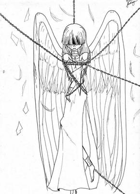 Девушка аниме с крыльями ангела - обои для рабочего стола, картинки, фото