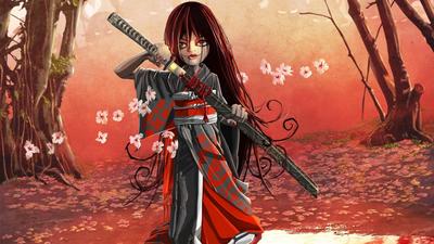 AI Generative samurai assassins girl with bright eyes in anime style  30556596 Stock Photo at Vecteezy