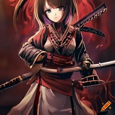 Anime Samurai Girl Portrait Close-up. Generative AI Stock Illustration -  Illustration of enjoying, cosplayer: 267747797