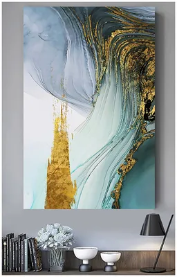 Картина абстракция в гостиную/зал/спальню \"Абстрактные волны\", 60х80 см —  купить в интернет-магазине по низкой цене на Яндекс Маркете