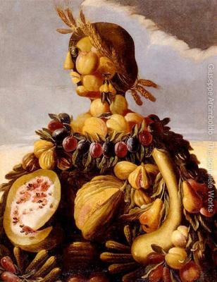 Джузеппе Арчимбольдо - Повар (Натюрморт с поросенком), 1570, 41×53 см:  Описание произведения | Артхив