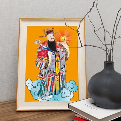 Картины с изображением бога богатства, изысканный шелковый свиток чжаокай  фэн-шуй, картина для украшения дома благоприятный | AliExpress