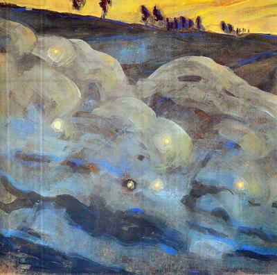Микалоюс Константинас Чюрлёнис - Соната моря. Анданте, 1908, 62×73 см:  Описание произведения | Артхив