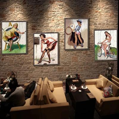 Картины для бара, персонализированные картины американской деревни,  гостиница, кафе, Ретро картины на стену, картина в рамке mu | AliExpress