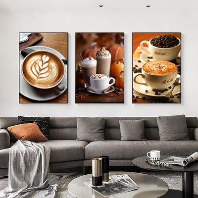 Купить Скандинавское кафе, ретро кофейные чашки, домашний холст, картины,  постеры и принты, настенная художественная картина для декора, ресторана,  кухни, Cuadros | Joom