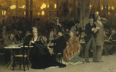 Илья Ефимович Репин - Парижское кафе, 1875, 192×121 см: Описание  произведения | Артхив