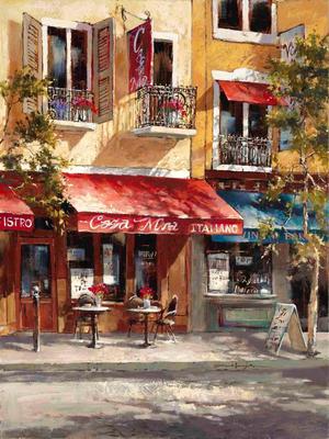 Картина маслом \"Кафе в Венеции\" — В интерьер