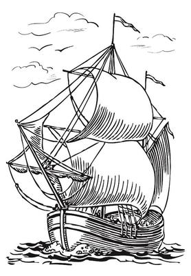 Рисунок для выжигания Корабль | Рисунок лодки, Узоры для пирографии,  Рисунок корабля