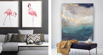 Картины для интерьера дома – фото современных и стильных идей
