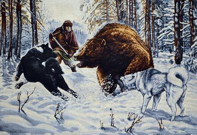 Гобелен «Охота на медведя» - Гобеленовые картины