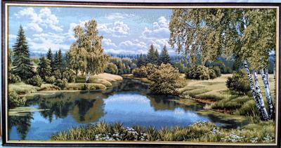 Картина Гобелен Пейзаж с березами