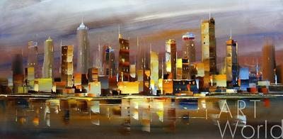 Картина Городской пейзаж \"Огни ночного города\" 60x120 JR160907 купить в  Москве
