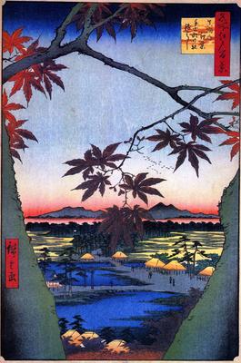 Тридцать шесть видов горы Фудзи. Море. Морской вид - японская живопись  укиё-э. Гравюры Хирошиге