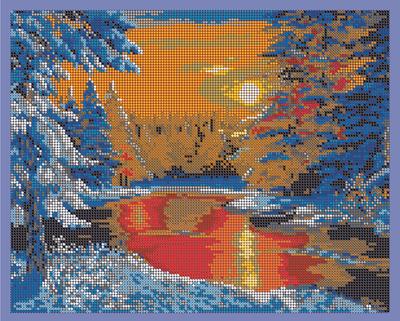 Алмазная мозаика \"Зимний пейзаж\", картина Диамант, 35х43,7 - купить с  доставкой по выгодным ценам в интернет-магазине OZON (856510408)
