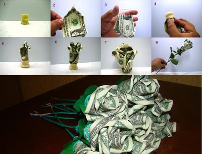 Цветы из денег своими руками - 74 фото