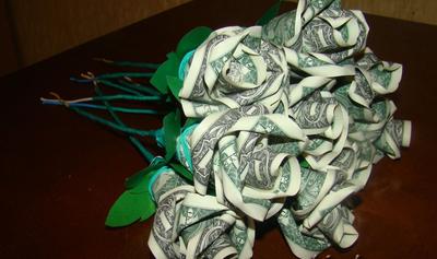 Цветы из денег своими руками - 74 фото