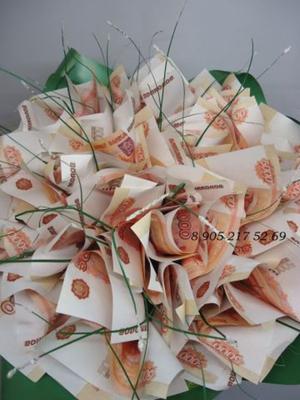 Букет цветов из денег - 76 фото