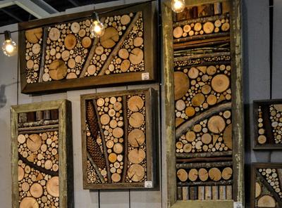 Панно из спилов дерева в интерьере | Студия дизайна интерьеров Мята в  Екатеринбурге