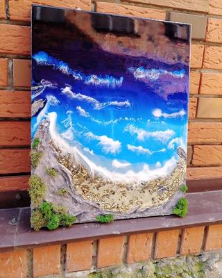 Набор для создания картины эпоксидной смолой Океан, Art Blong, ocean |  AliExpress