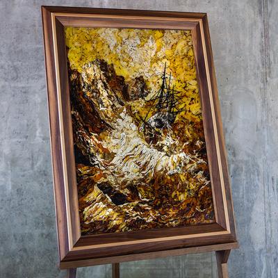 Картина из янтаря \"Ваза с цветами\" 30х40 см вертикаль. - купить по низкой  цене в интернет-магазине OZON (891956554)