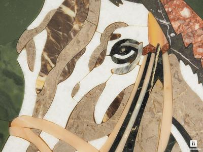 Флорентийская мозаика Осенний лис. Картины из натурального камня, мрамора -  купить или заказать