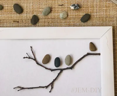 DIY Декор интерьера - картина из камней своими руками | JEM-DIY | Дзен