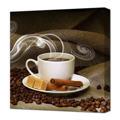 Картина на стекле 40х50 см Чашка кофе купить недорого в интернет-магазине  товаров для декора Бауцентр