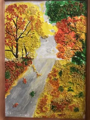 Шантарам» - Картина из крупы - Осенний лес