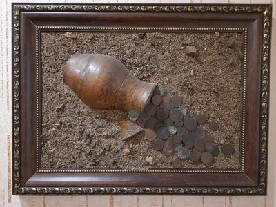 Картина из монет «денежное дерево» №999461 - купить в Украине на Crafta.ua