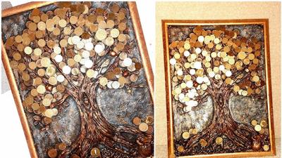 Денежное дерево из монет. Мастер-класс | Монетное искусство, Денежные  деревья, Монетные поделки