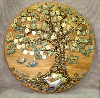 Денежное дерево - картина из монет 26.5см х 20.5см (ID#1876548929), цена:  1100 ₴, купить на Prom.ua