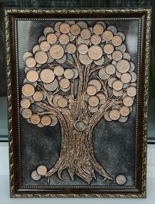 Поделка денежное дерево из монет своими руками - 44 фото