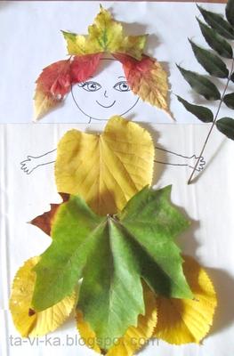 Картины из осенних листьев - tavika.ru | Детские поделки на хэллоуин,  Поделки для дошкольников, Занятия для малыша