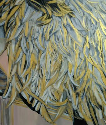 Картина Перья в золотом ᐉ Копачинская Елена ᐉ онлайн-галерея Molbert.