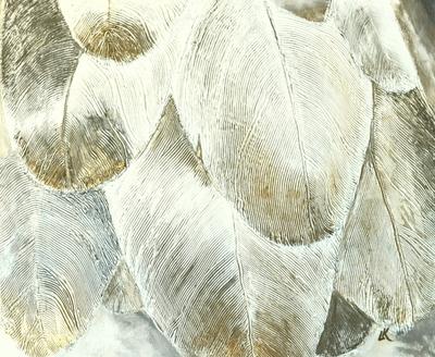 Винтажная абстрактная картина маслом из перьев на холсте | AliExpress