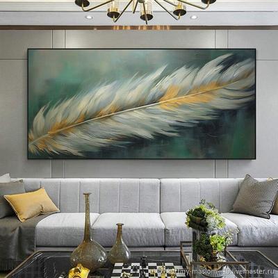 Картина Яркие перья павлина Артикул s34871 купить в интернет-магазине  Walldeco
