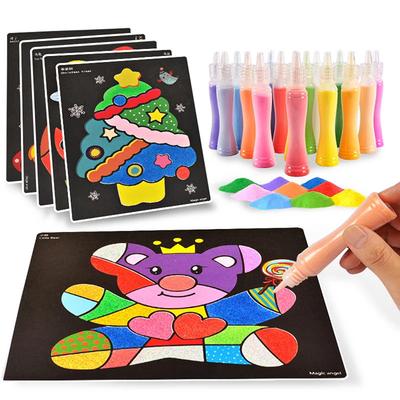 DIY песок для рисования детские изделия ручной работы песок художественные  картины набор для рисования игрушки Дети цветной песок живопись ремесла  Детская развивающая игрушка | AliExpress