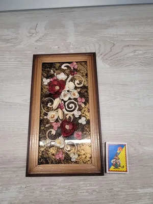 Картина декор из ракушек цветы …» — создано в Шедевруме